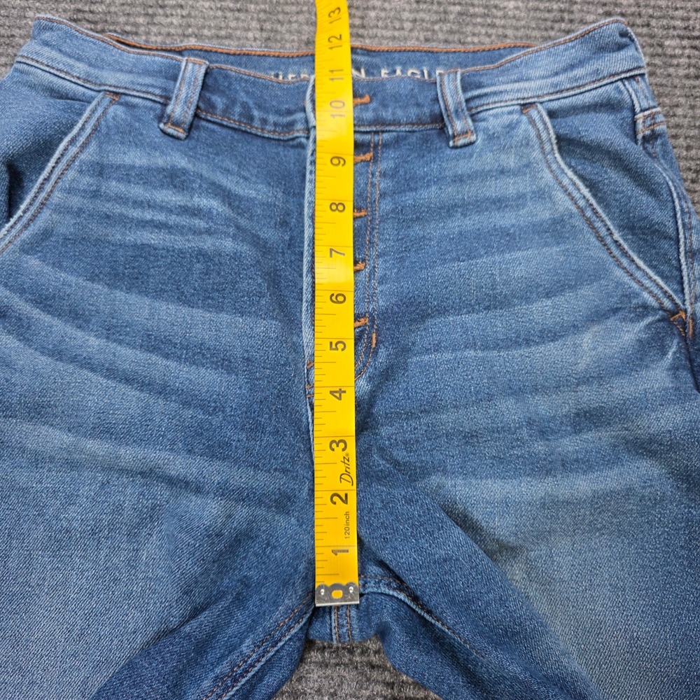 American Eagle Mom Jeans Women's Size 2 Regular Blue Medium Wash Button Fly - Picture 7 of 10